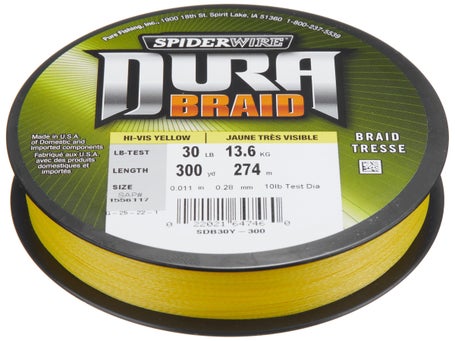SPIDERWIRE Durabraid Lenza Intrecciata – 274m, 22,6kg – Verde Muschio – Pesca In Acqua Dolce E Salata