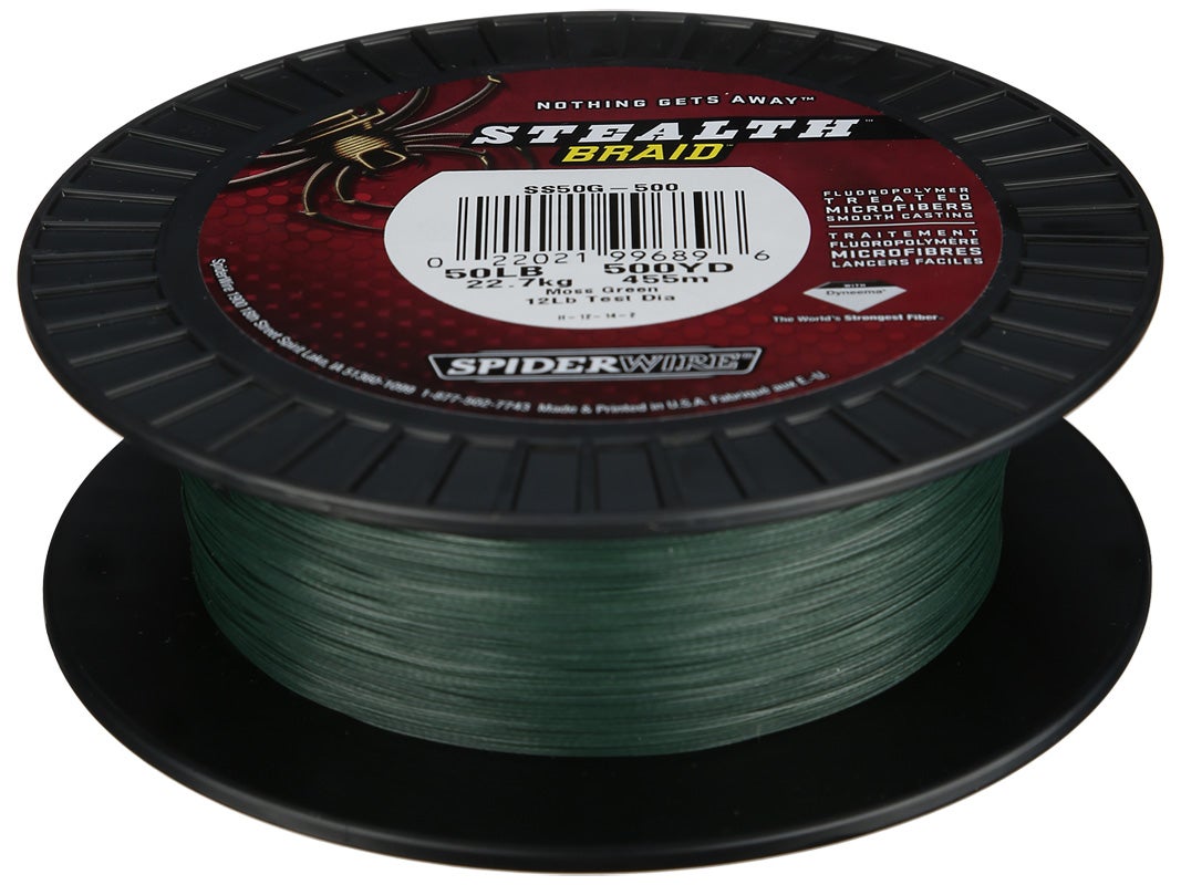 Spiderwire Stealth Braid 8lb 250 Total Yards Moss Green 2 Spools of 125 for sale online 