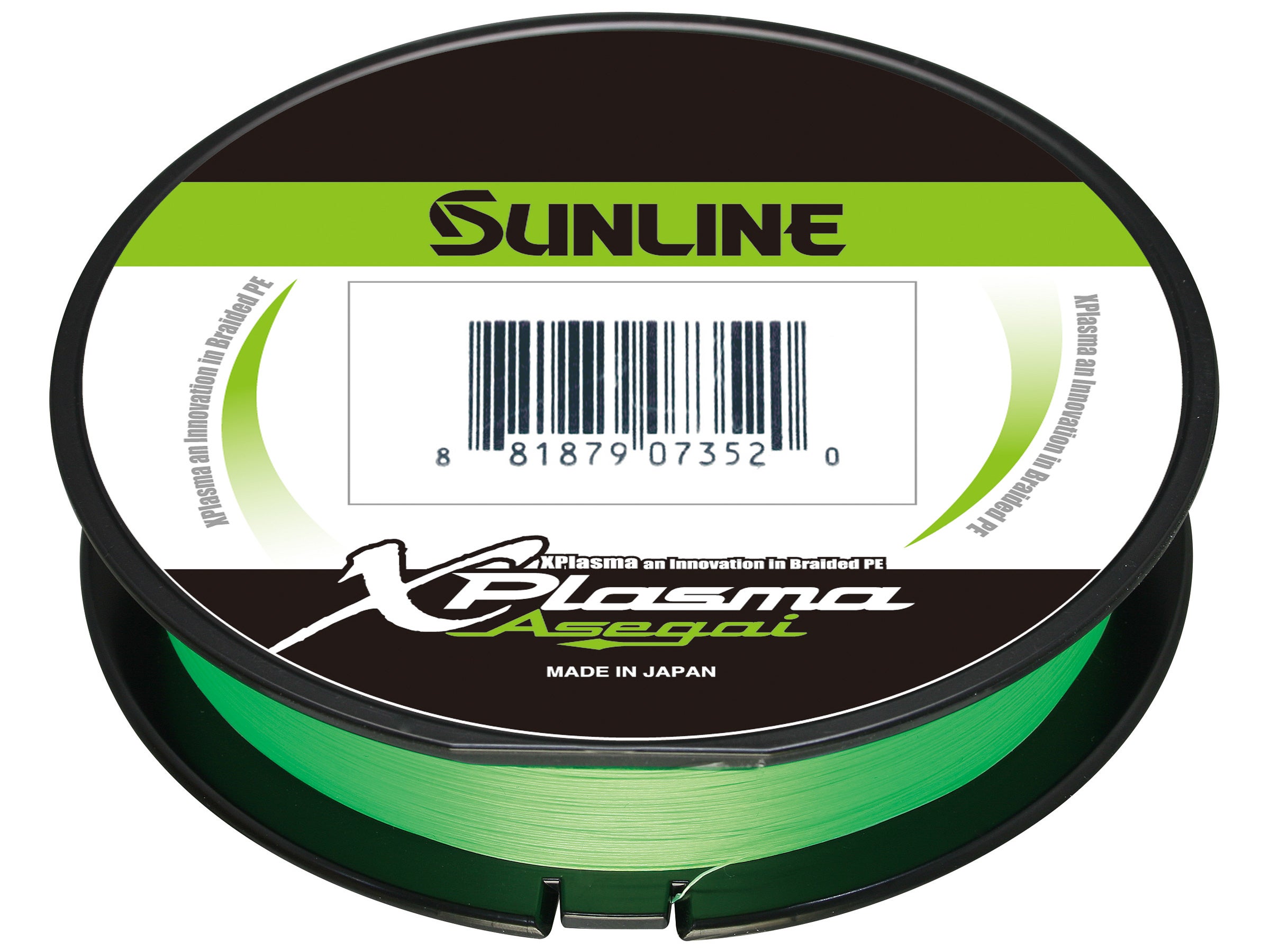 5035 Sunline Asegai Xplasma Braided Linie 165yds P.E 1.7 18lb Light Green 