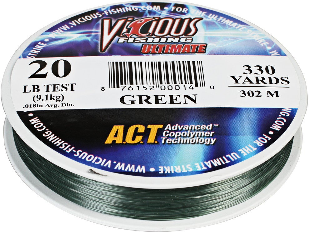 Details about   Vicious Ultimate Act Fishing Line Clear 10lb Test 330yds 
