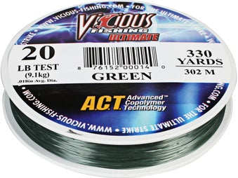 Vicious Ultimate Co-Polymer Lo-Vis Green 330yd