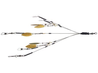 Willow Creek Baits Flasher Umbrella Rig 24k Gold Blades