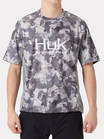 Huk Icon X Refraction Camo Short Sleeve Storm MD