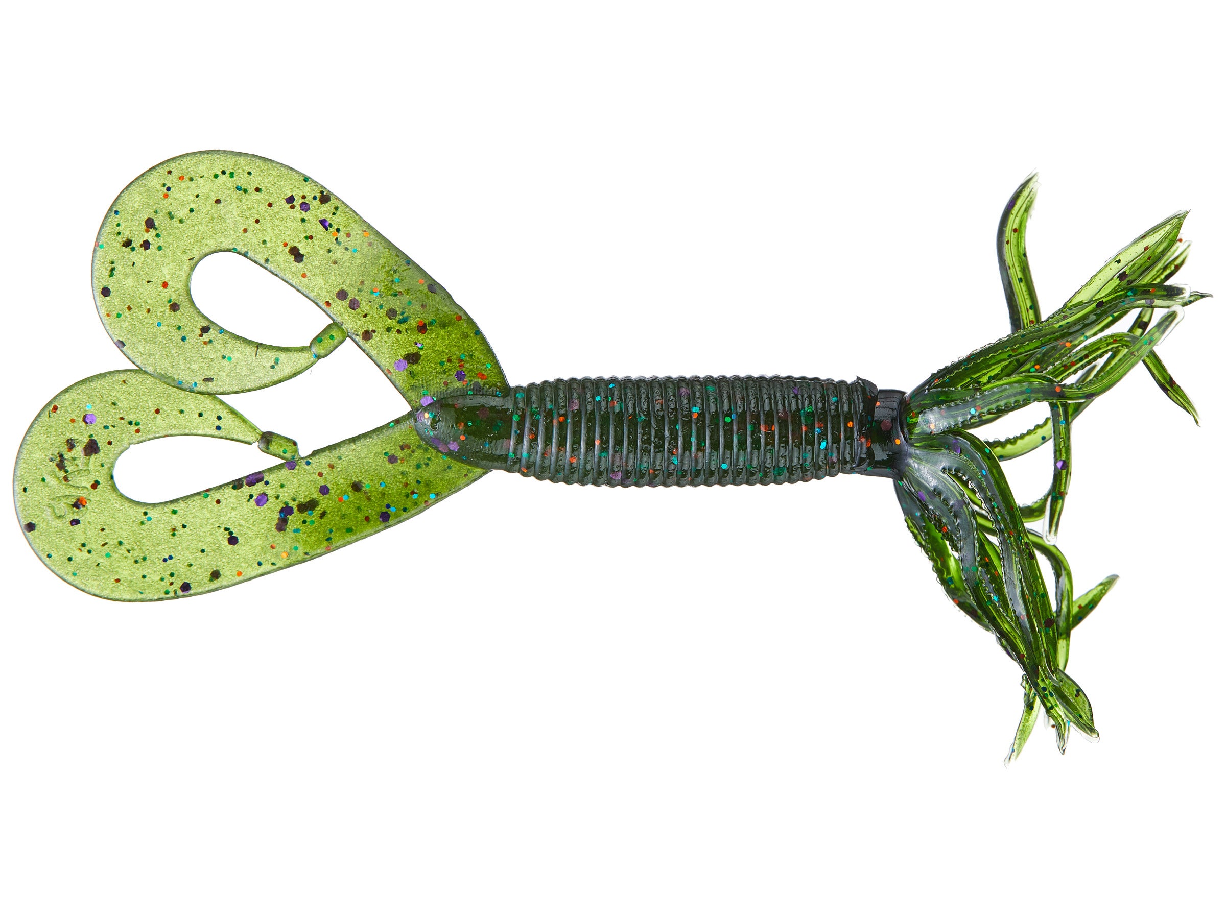 Leurre Souple Yamamoto Double Tail Hula Grub 5 127 Mm Cannelle Grand Vert main image 0