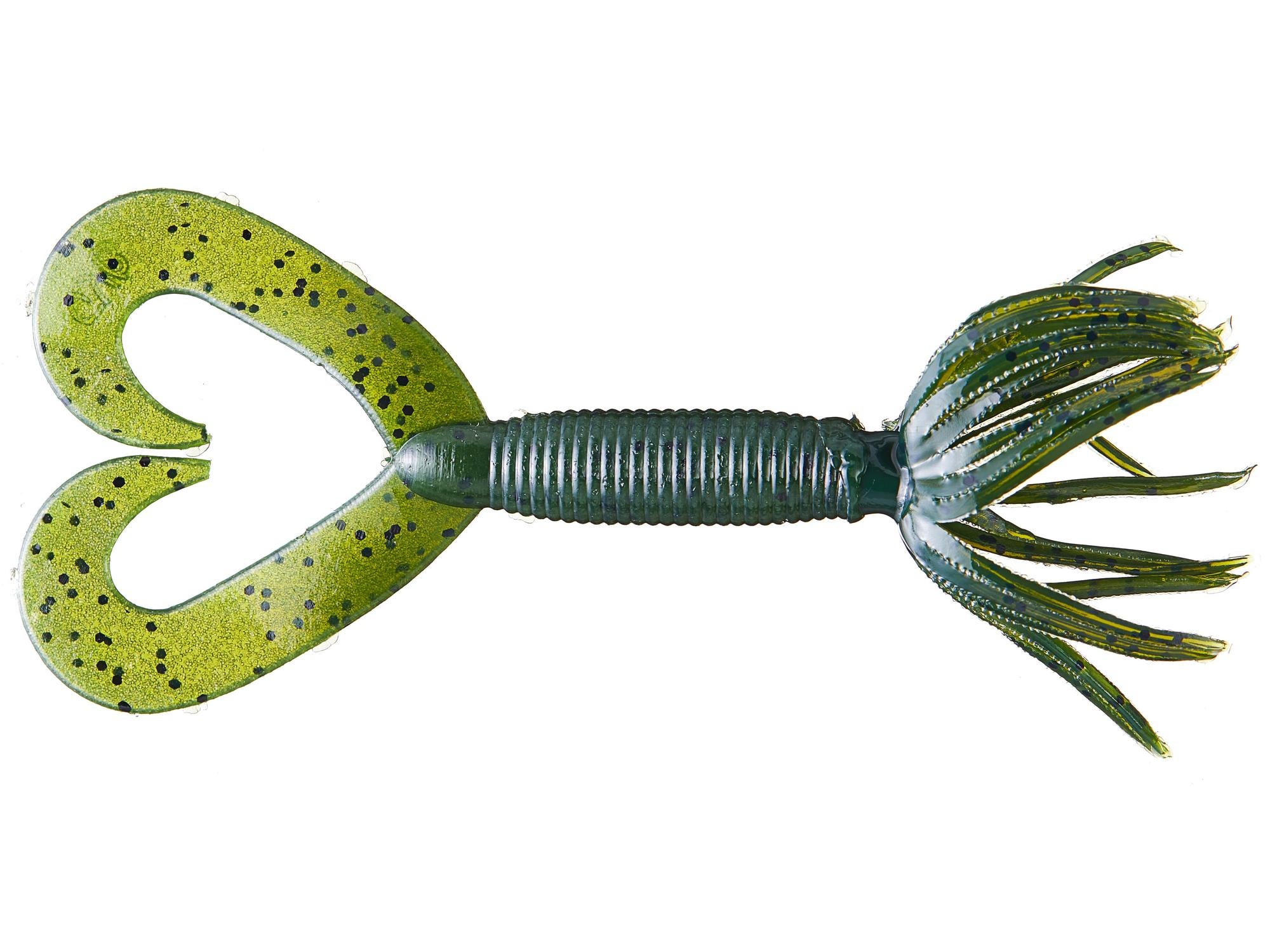 YAMAMOTO Double Tail Hula Grub Appât, Watermelon Black Red Flake