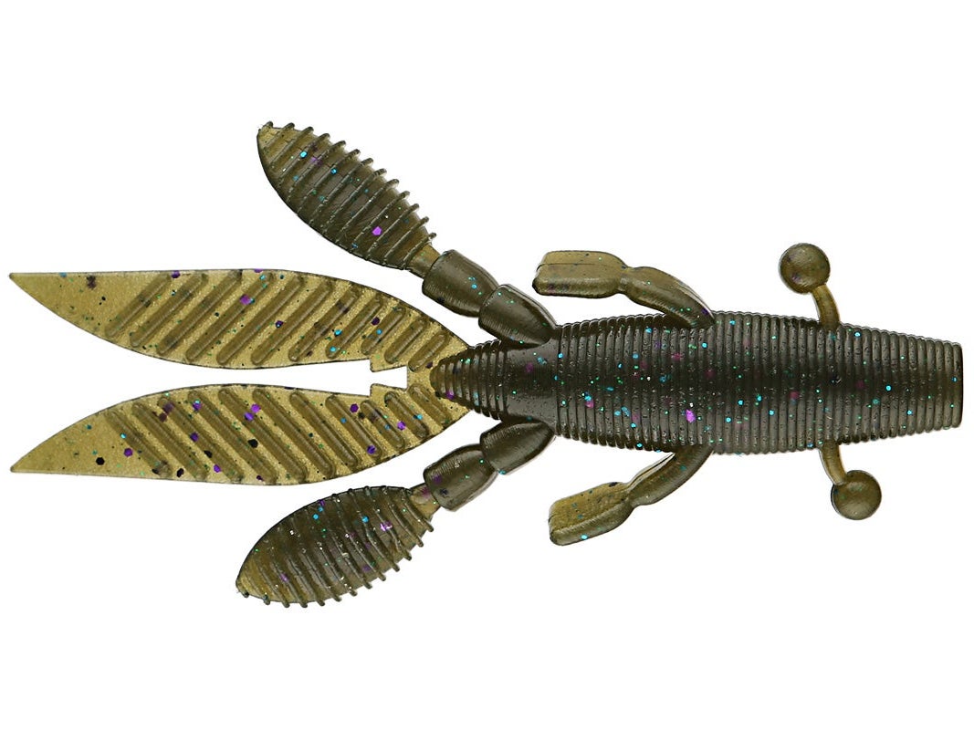 Yamamoto Flappin' Hog 9,5 Cm Esca Soft Bait | Zucca Con Grande Nero, Piccolo Verde, Vibrazione E Caduta Lenta - 4