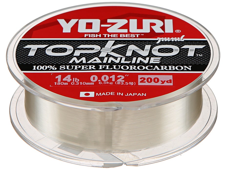 Fishing Line Yo-Zuri TopKnot MainLine 10 lb Natural 200 Yards Fluorocarbon clear 