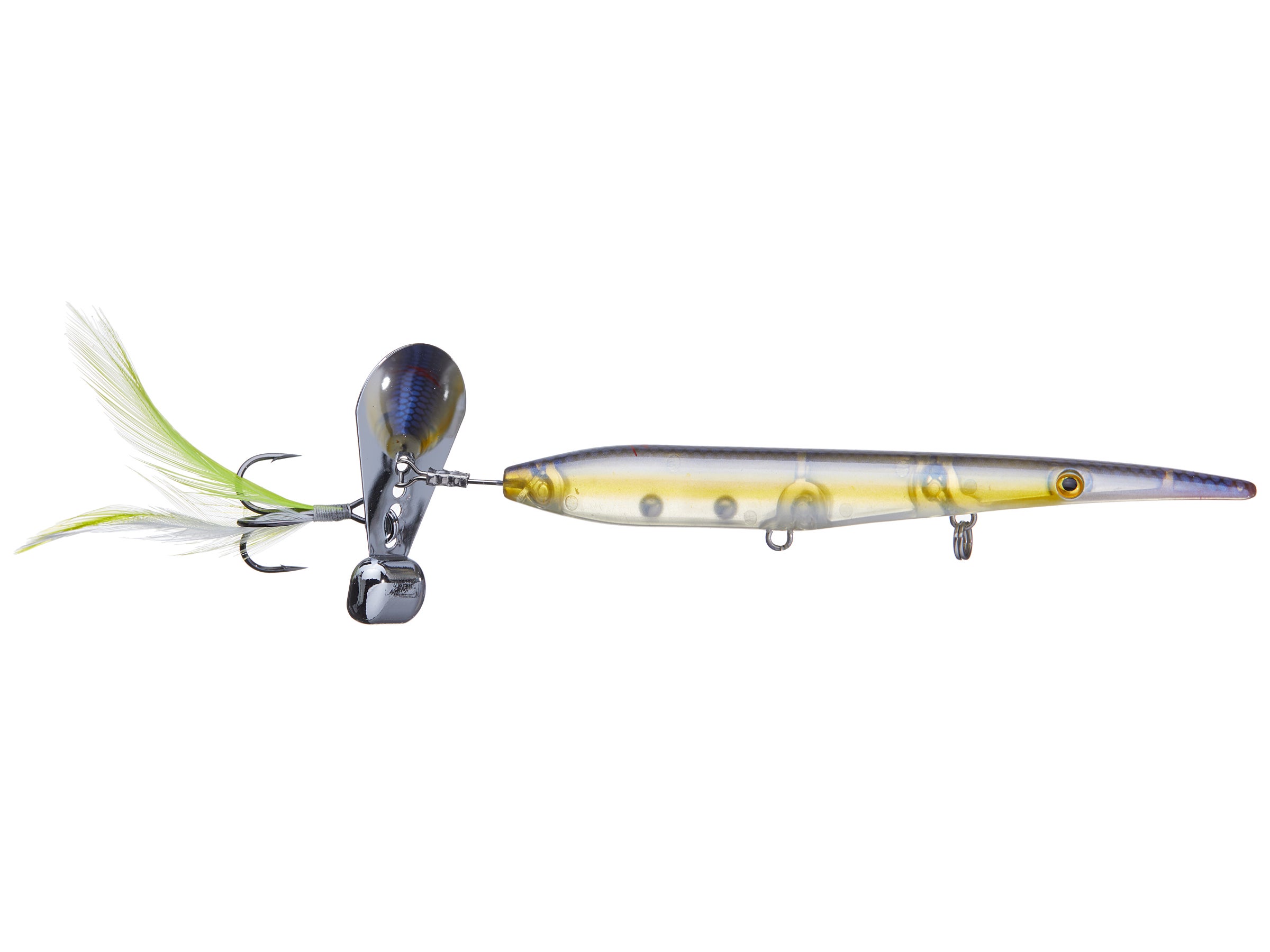 Esca Z-Man Hellraizer HR5-09 5'' Chartreuse Shad - Topwater Camminante Con Lama Ponderata