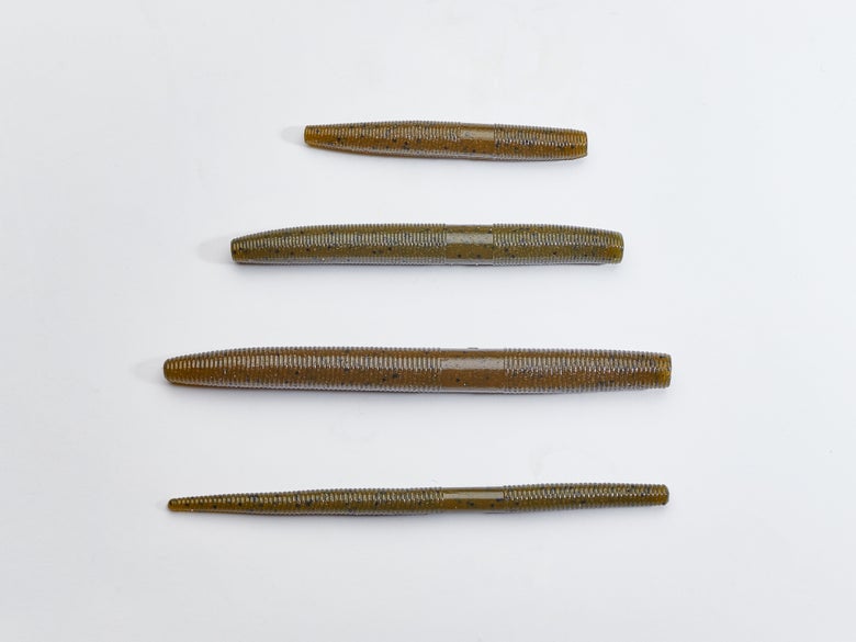 Four different varieties of soft stickbaits
