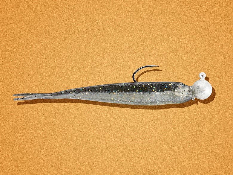 Image of swimbait on a ballhead