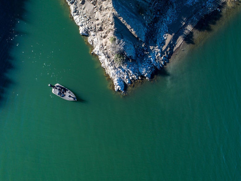 Bird's eye view of main lake point