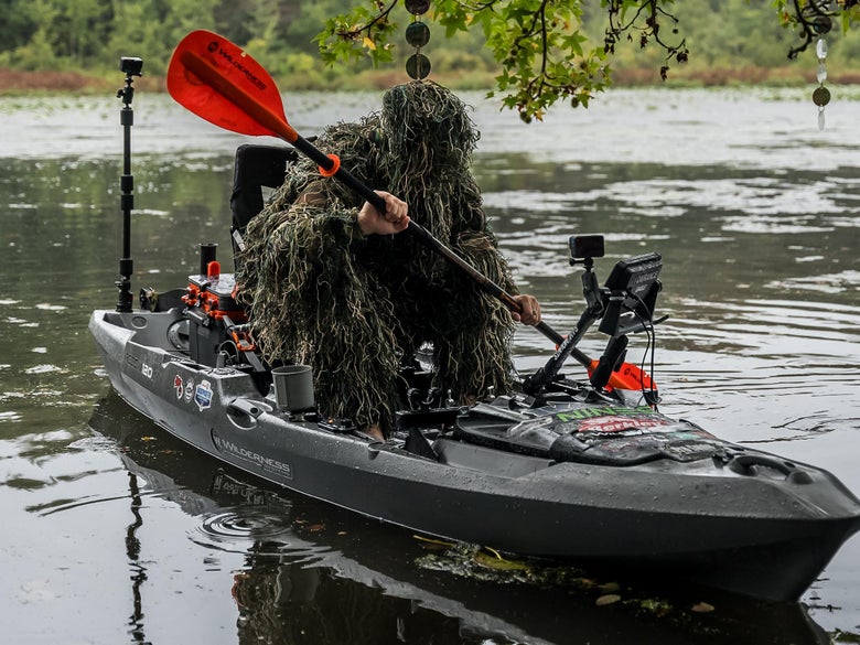 Bass Fishing in stealth on a kayak