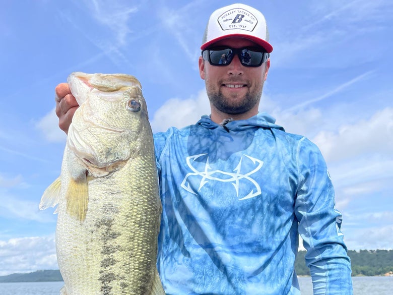 Justin Lucas with a big bass