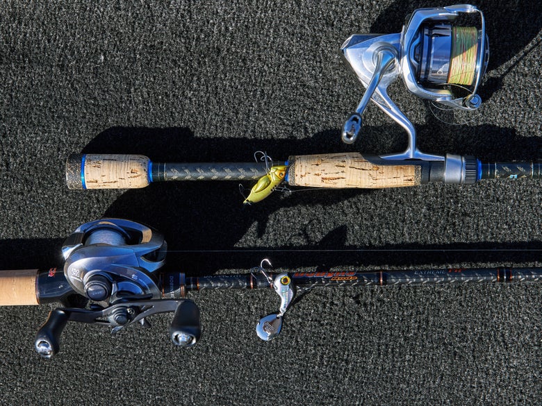 Casting rod and rod spinning rod tackle for blade baits