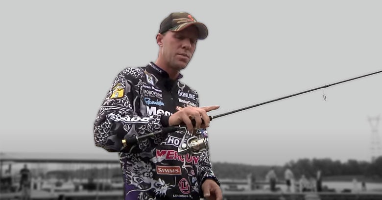 angler holding a fishing rod