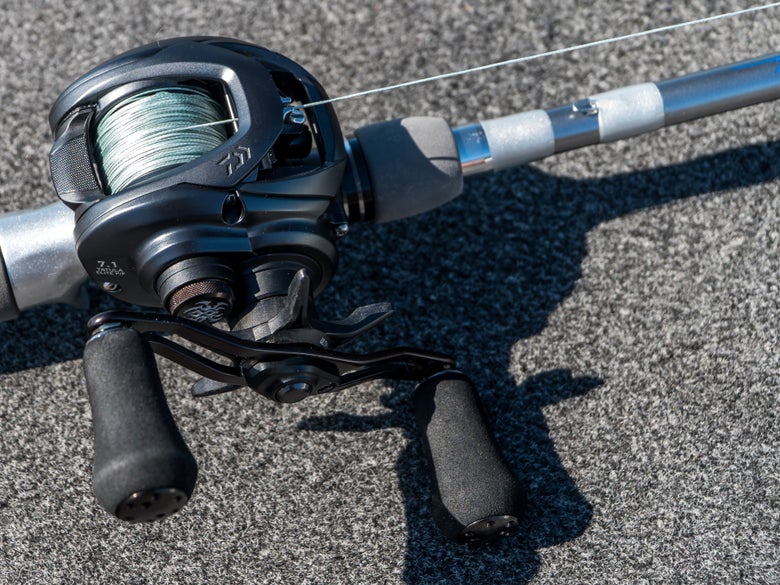 Daiwa Flip and Pitch Reel on boat deck
