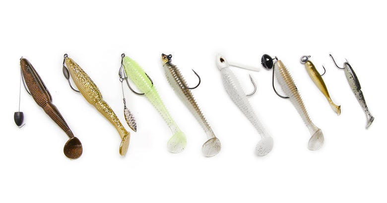 Big Bite Baits Pro Swimmer Paddle Tail Swimbait (Smoky Gold/Clear Silver,  3.8 inch)