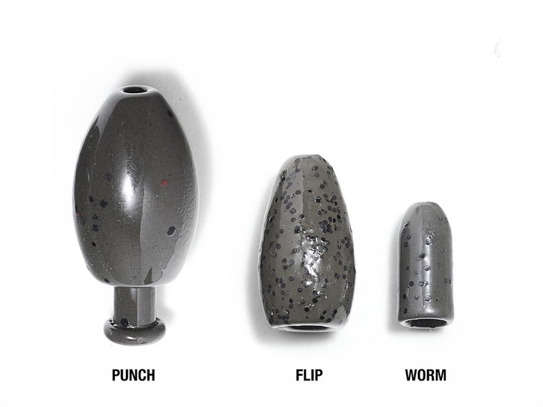 Bullet weight shapes and sizes