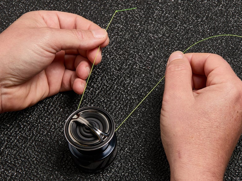 line wrapped around spool