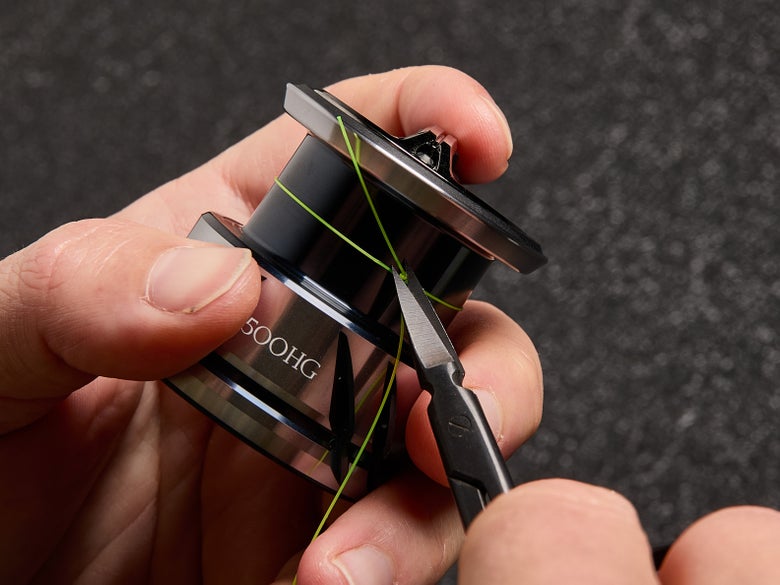 cutting tag end of knot