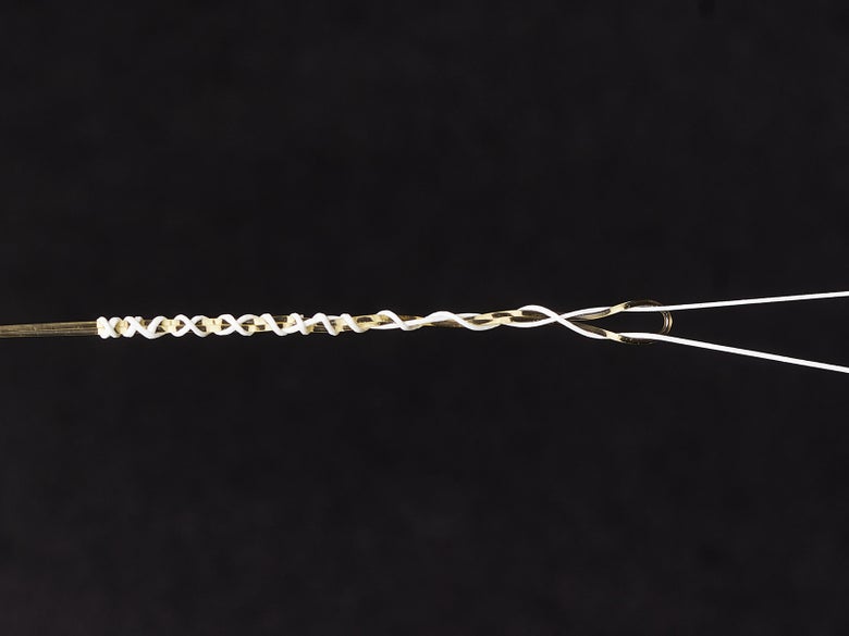 The lines wrapped and pulled tight