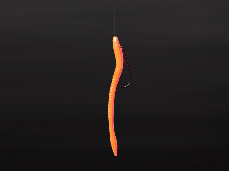 Floating worm rigged with a kink