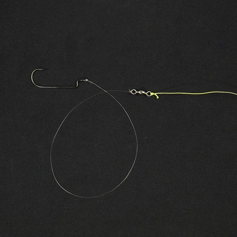 Hook attached to leader