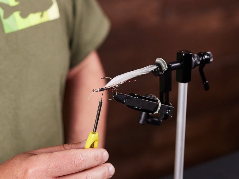 feather position on treble hook