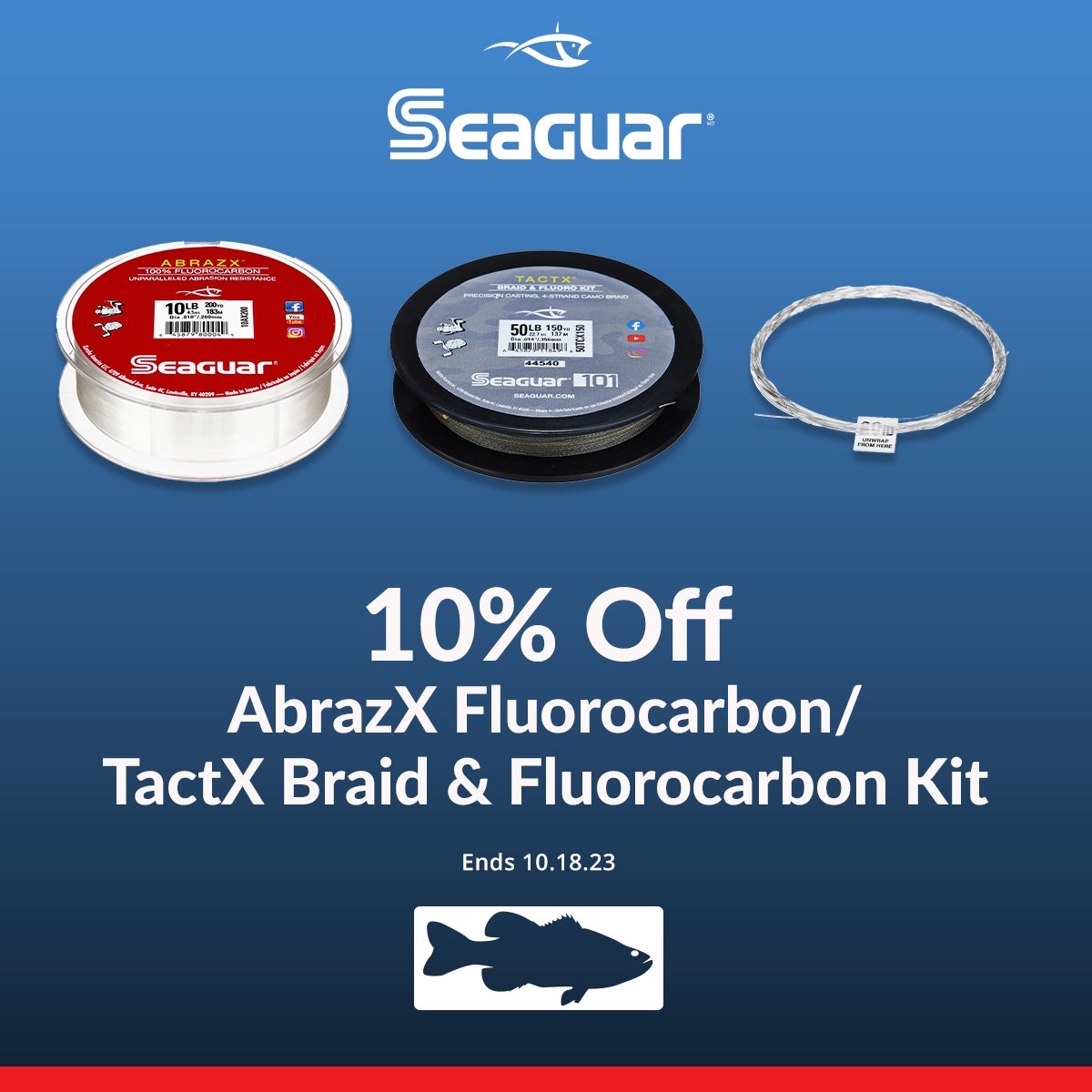 Image of 10% Off Seaguar AbrazX & TactX Braid & Fluorocarbon Kit