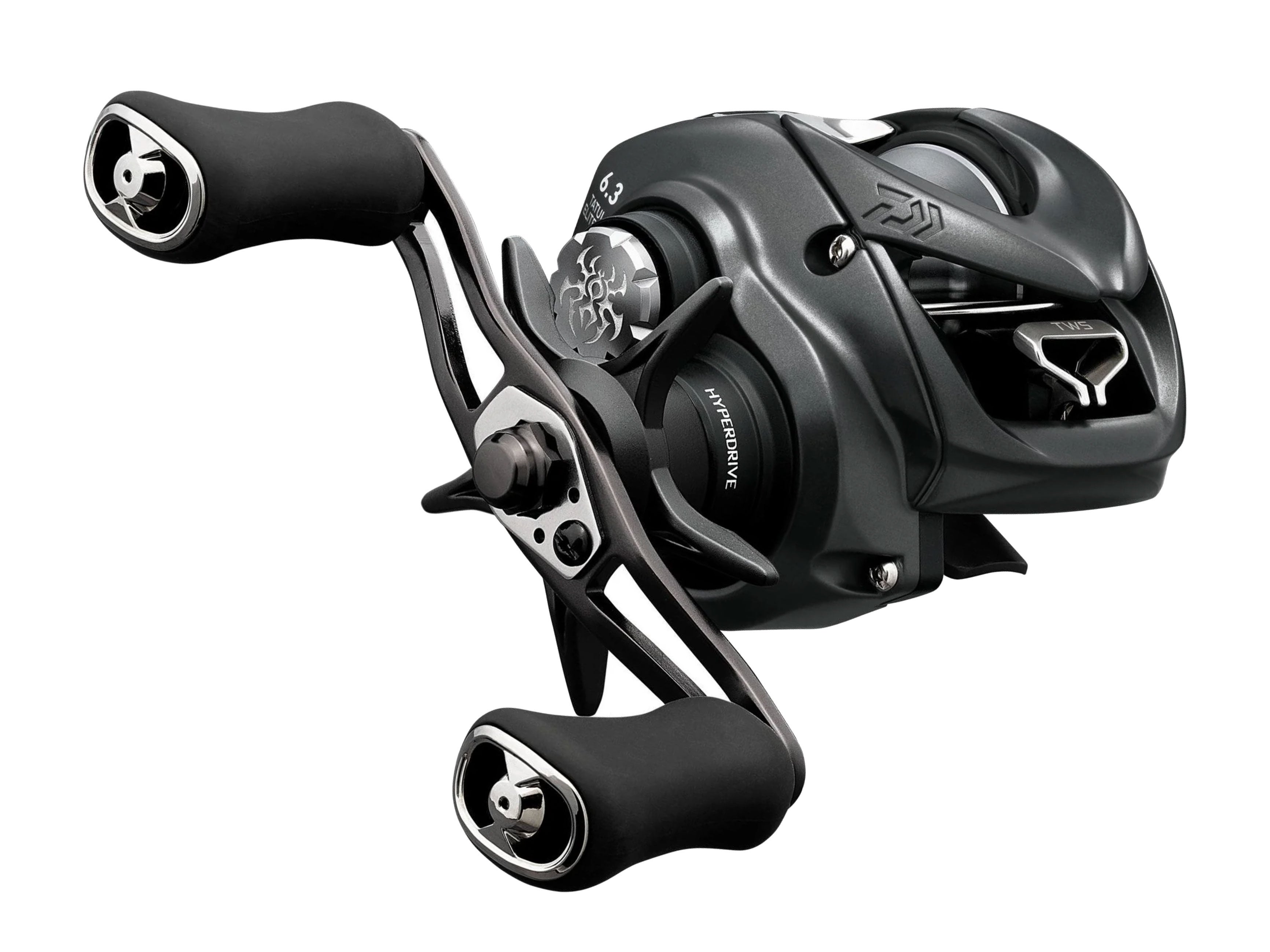 Closeup of the Daiwa Tatula Elite casting reel