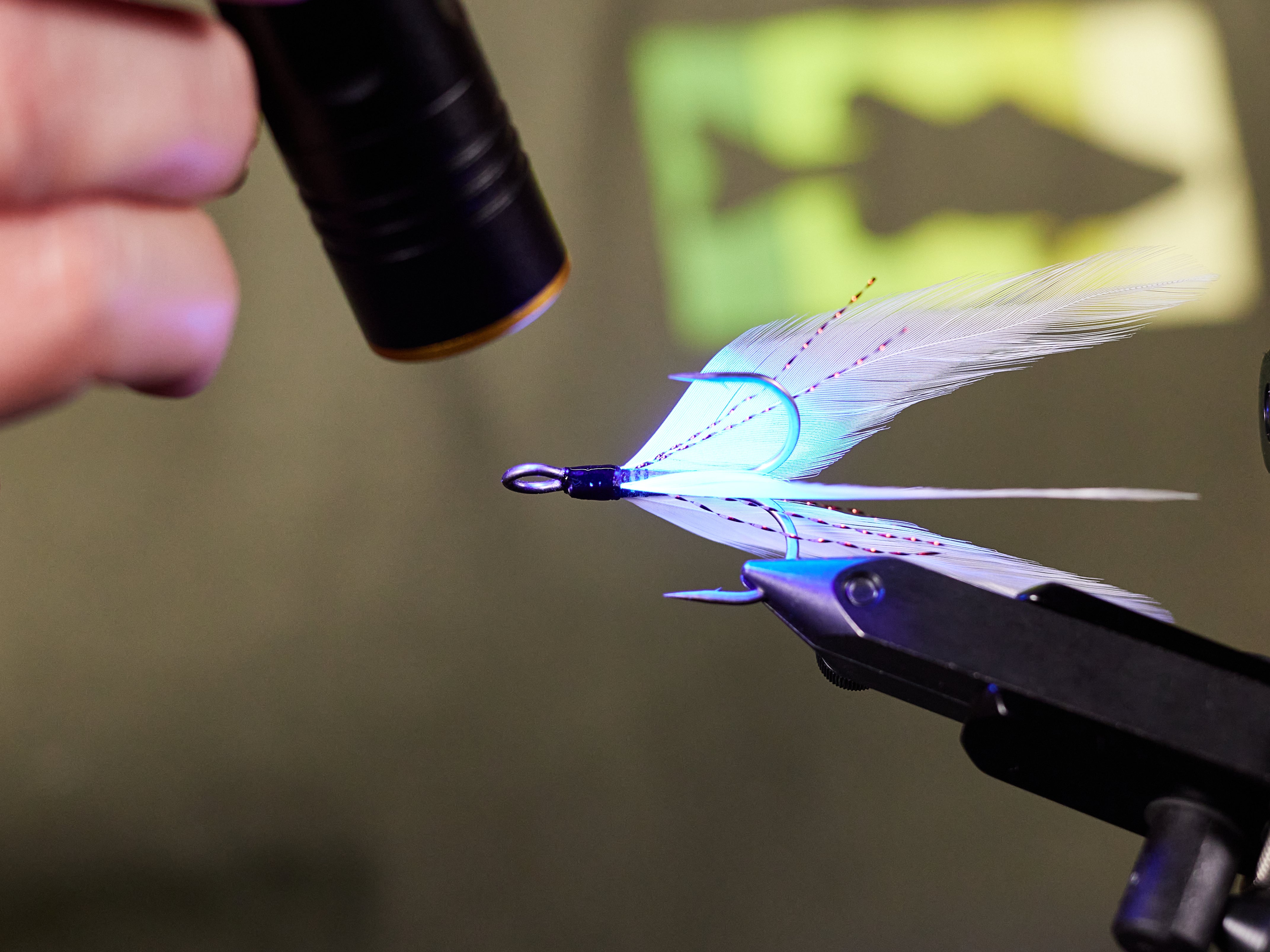 cure with the UV bench light
