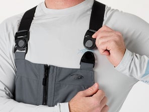 buckle strap closure on bibs