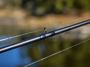 closeup of one of the guides on the rod