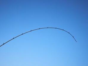 showing rod tip bending under load