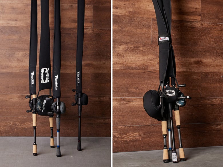 fishing rods with covers on them