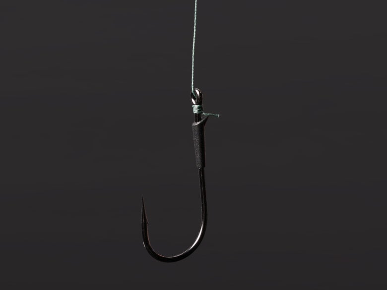 Flipping Hook Tied with Snell Knot