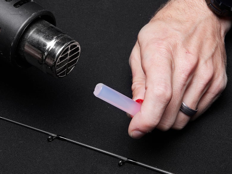 heating glue for rod repair